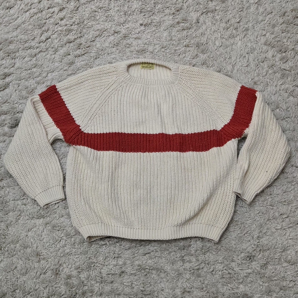 VTG 90s Hampshire Mills Chunky Wool Crewneck Sweater XL